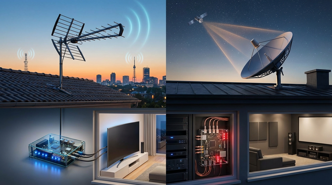 scopri le differenze tra digitale terrestre e satellitare con il nostro decoder: guida completa per scegliere la tecnologia migliore per la tua tv.