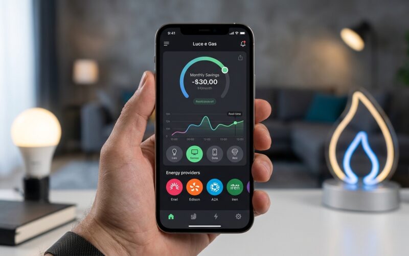 scopri l'app luce e gas che confronta le migliori offerte dei principali fornitori per risparmiare sulla bolletta energetica.