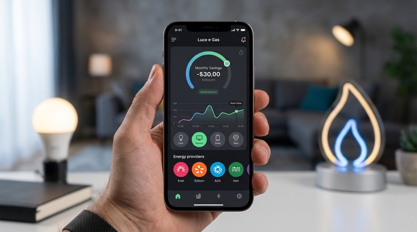 scopri l'app luce e gas che confronta le migliori offerte dei principali fornitori per risparmiare sulla bolletta energetica.