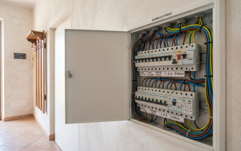 scopri lo schema e i componenti essenziali del quadro elettrico di casa per una gestione sicura e efficiente dell'impianto elettrico domestico.