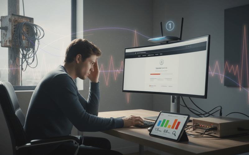 scopri le 10 cause principali di un internet lento e come risolverle facilmente. include un test di velocità per monitorare la tua connessione.