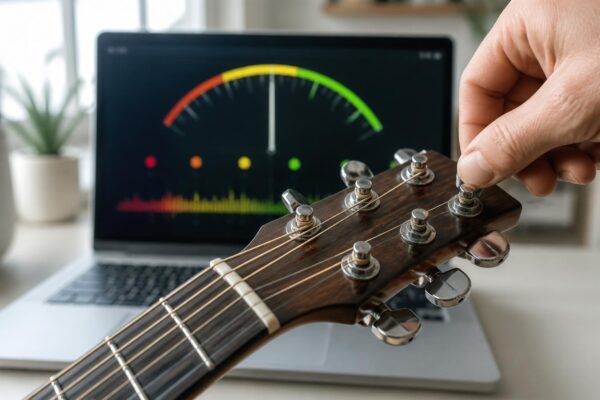 accordatore per chitarra online: impara a accordare la tua chitarra facilmente direttamente dal browser, senza bisogno di scaricare nulla.