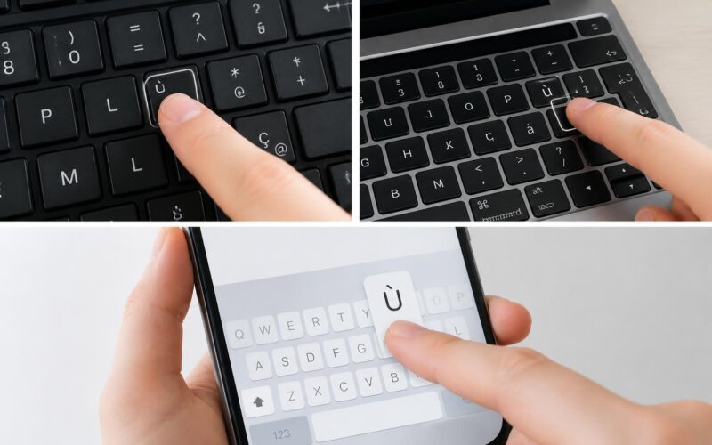 scopri come digitare facilmente la lettera ù maiuscola su windows, mac e telefoni con semplici istruzioni passo passo.