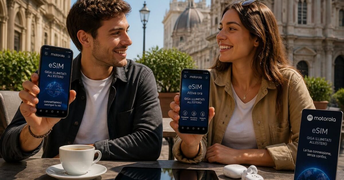 scopri la nuova app motorola per acquistare esim e navigare con giga illimitati all'estero, senza problemi e in totale libertà.