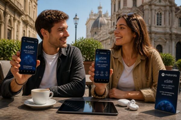scopri la nuova app motorola per acquistare esim e navigare con giga illimitati all'estero, senza problemi e in totale libertà.