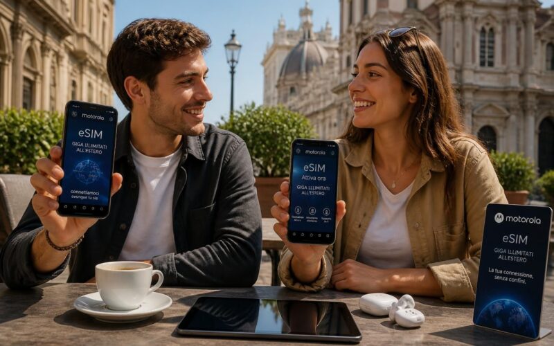 scopri la nuova app motorola per acquistare esim e navigare con giga illimitati all'estero, senza problemi e in totale libertà.