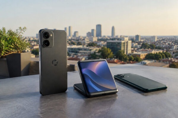 Motorola Razr ed Edge affiancati con schermata del Motorola Android 17 aggiornamento
