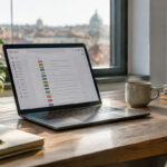 Schermata con filtri email gmail ed etichette colorate per organizzare la posta in arrivo