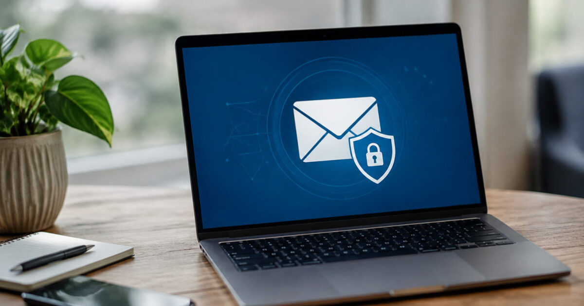 Lucchetto digitale su una casella di posta che simboleggia la sicurezza account email