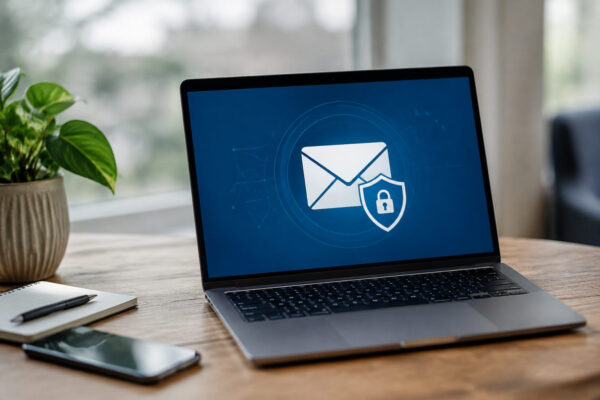 Lucchetto digitale su una casella di posta che simboleggia la sicurezza account email