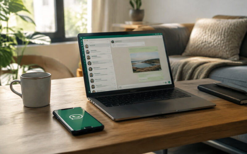 Schermata di whatsapp login sistema aggiornato richiesto su smartphone con avviso di blocco